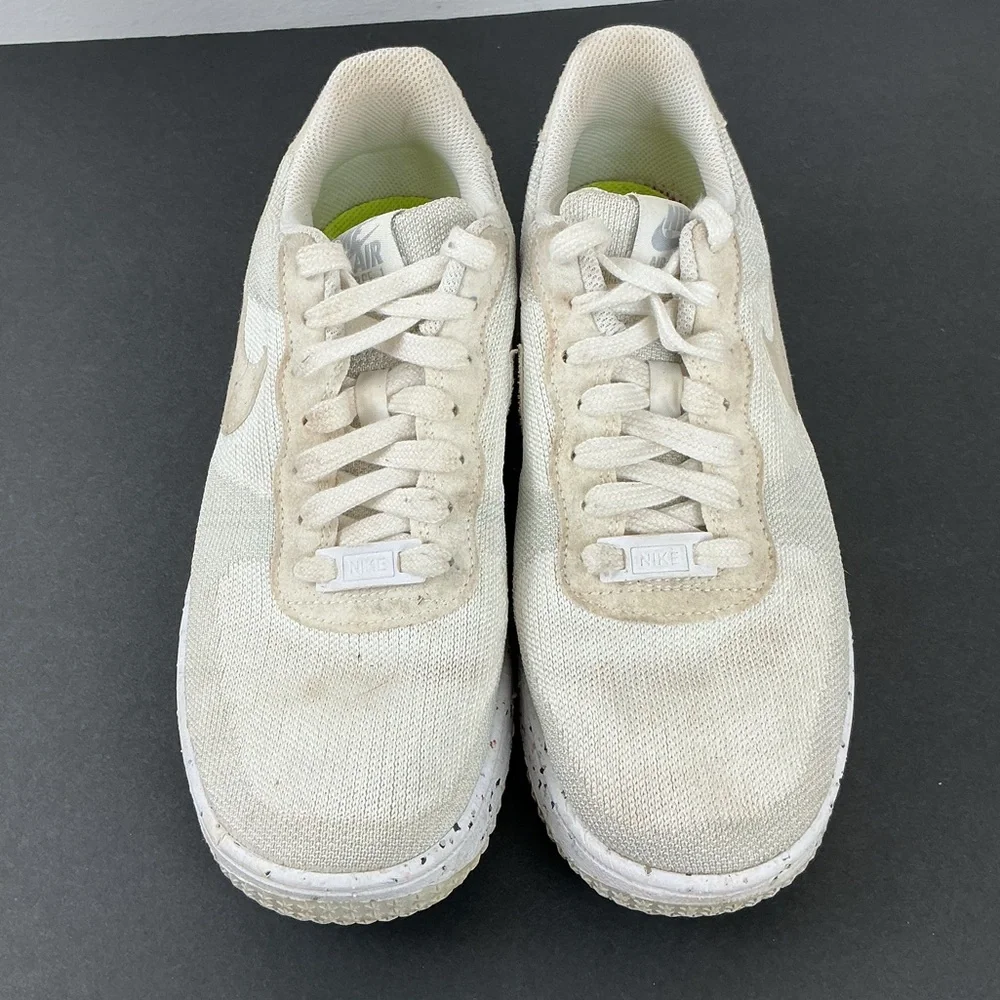 Nike Air Off White Knit Sneakers Athletic Back to School Size 6.5 Big Girl Youth